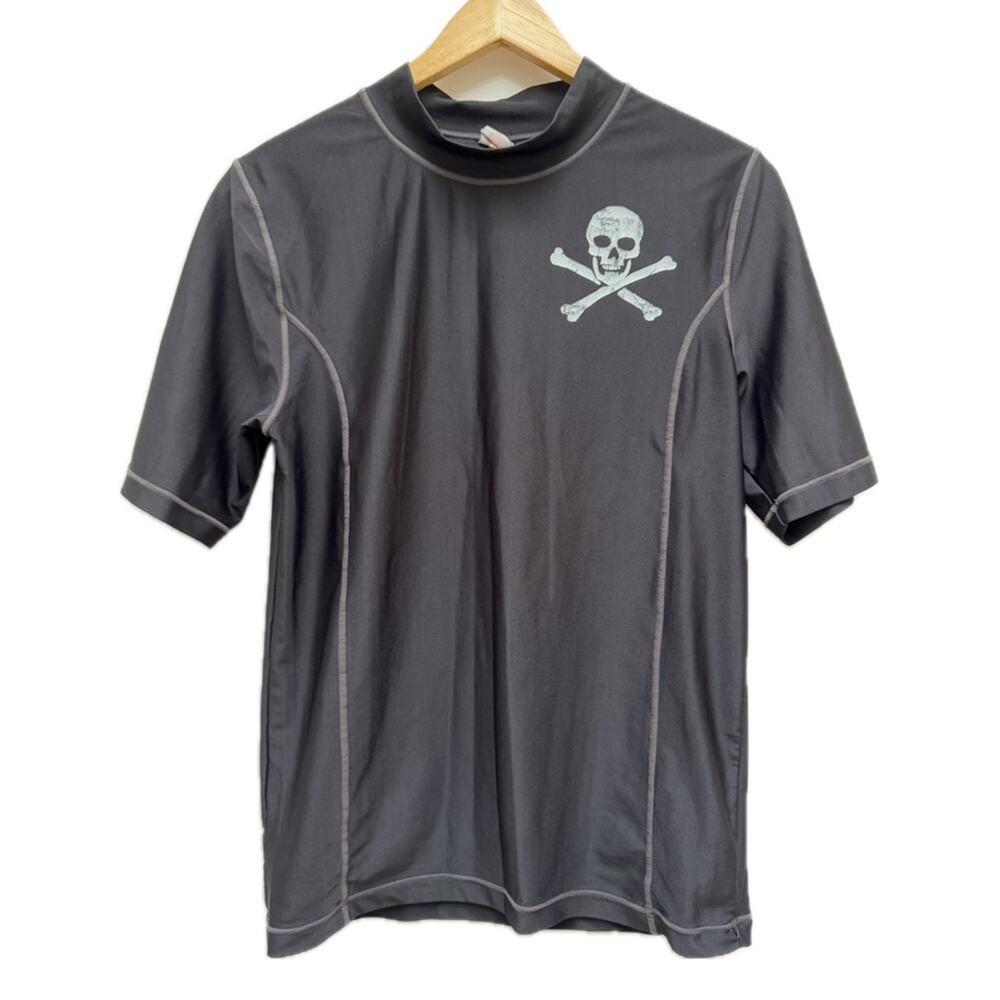 Black Pirate Skull and Crossbones Tee Shirt